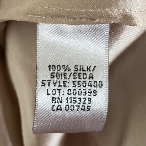 Badgley Mischka silk champagne dress sz. 6 - Picture 7 of 8